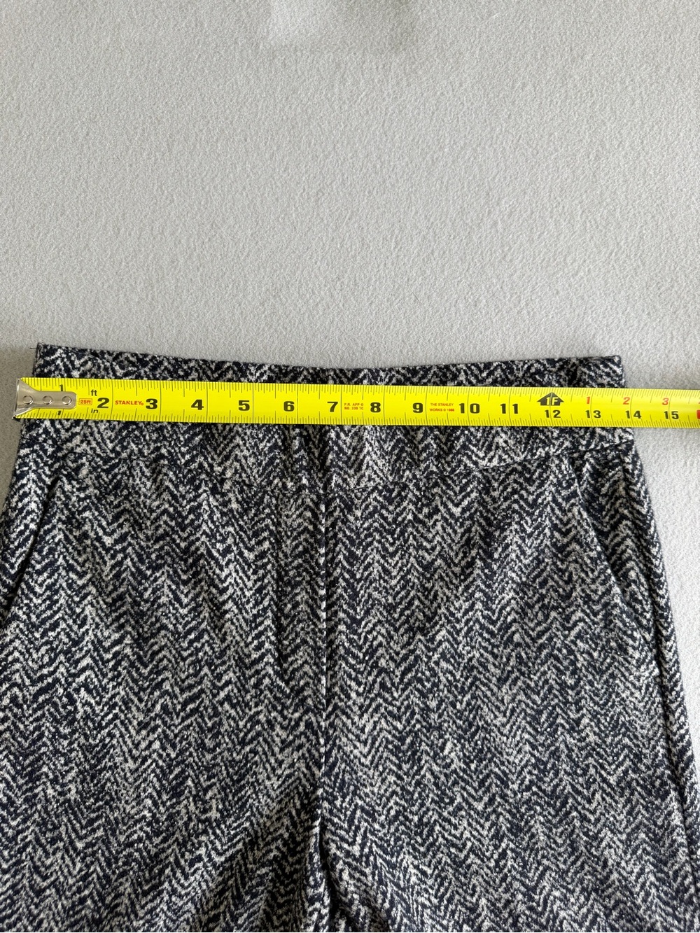 Theory Wide Leg Textured Pants Size P Women’s Wool Blend High Waisted Pockets - Picture 9 of 11